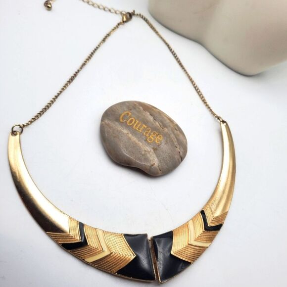 Pharoah tribal gold toned necklace